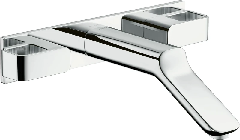 Hansgrohe Axor Urquiola3-hole concealed basin mixer with long spout, Colour: Stainless Steel Optic