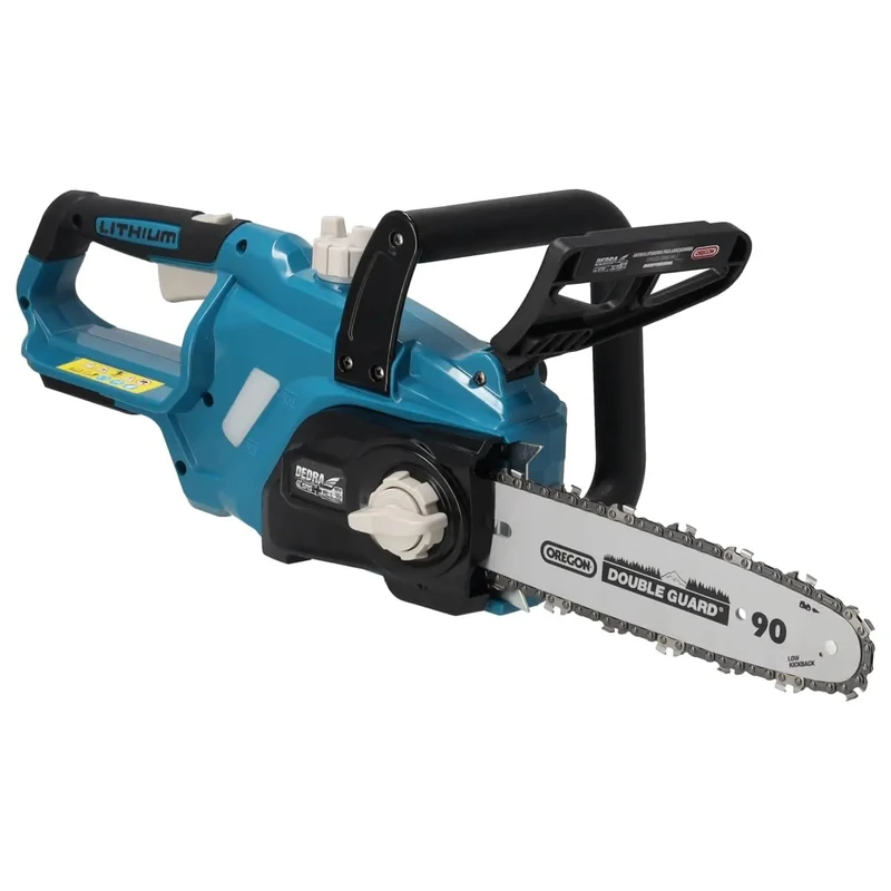 Cordless Chainsaw 10 Inch 18 V, Dedra 250 mm, Oregon90 5.6 m/s Cutting Speed, with Chain Without Battery and Charger in Box, Ideal for Firewood and Tree, 40 Chain Teeth