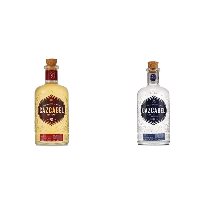 Cazcabel Reposado Tequila - 100% Agave Tequila - Award Winning - 70cl & Blanco Tequila | 100% Agave | Award Winning | Perfect for Margarita's & Paloma's | Silver Tequila | Vegan, Gluten & Additive