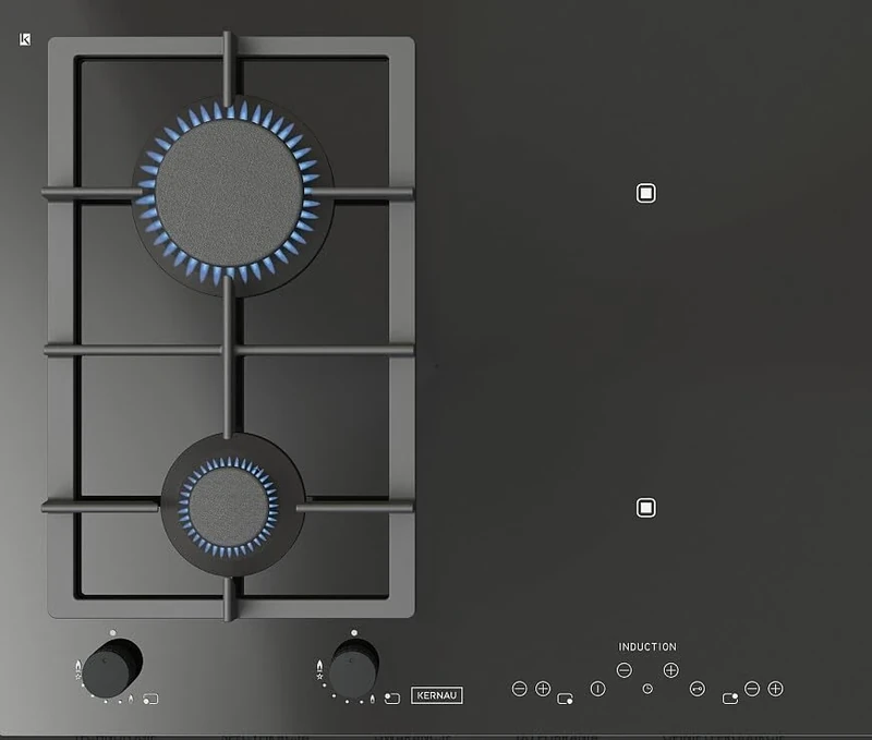 Kernau KIGH 6422 CI B, Gas induction hob, Black