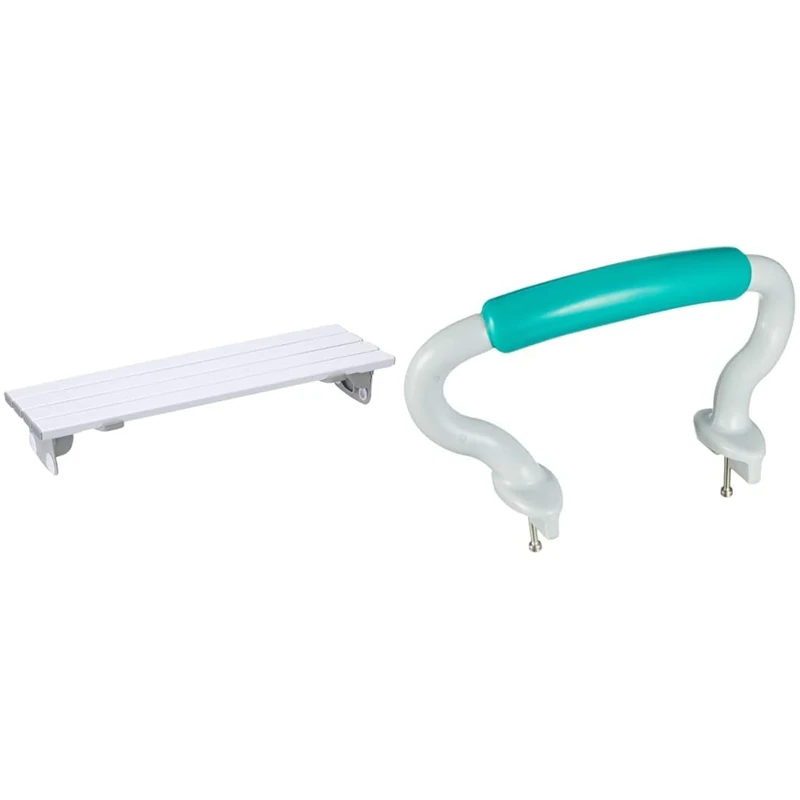 Homecraft Savanah Slatted Bath Board, Strong, Comfortable, and Sturdy Plastic Bath Board & Handle for Savanah Slatted Bathboard or Shower Board, Optional Grab Rail Handle for Increase Bathroom Safety