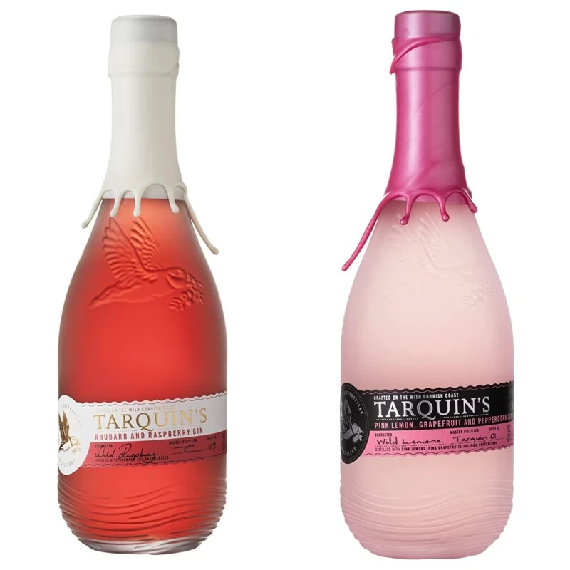 Tarquin's Rhubarb and Raspberry Gin, 70 cl & Tarquin's Pink Lemon, Grapefruit and Peppercorn Gin, 70 cl