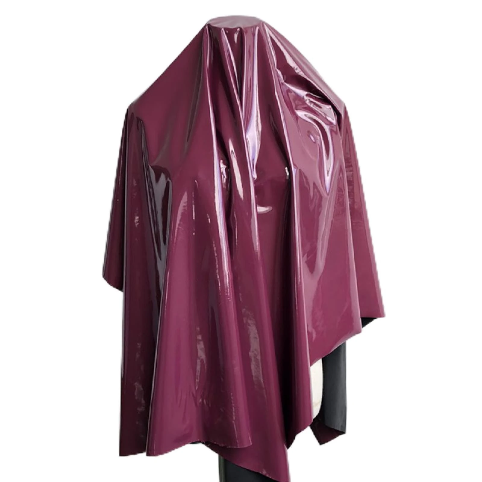 STHEFF Women High Waist Strap Mini Skirt Pleated Overall Flare Suspender Skirt Leather Strap PVC Mini Skirts,Dark Red,XXXL