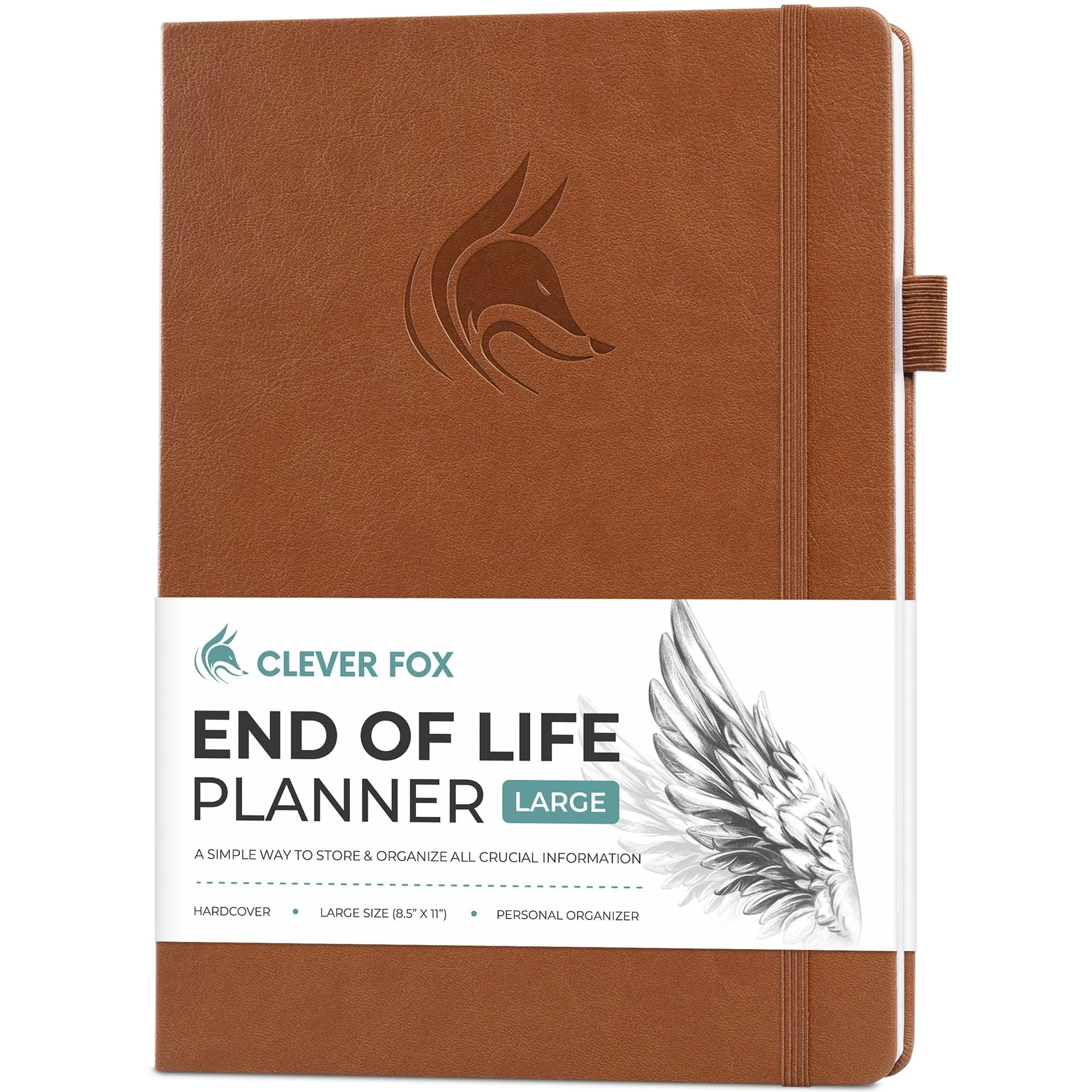 Clever Fox End of Life Planner – Final Arrangements Organizer for Beneficiary, Will Preparation, Last Wishes & Funeral Planning, A4 (Brown)