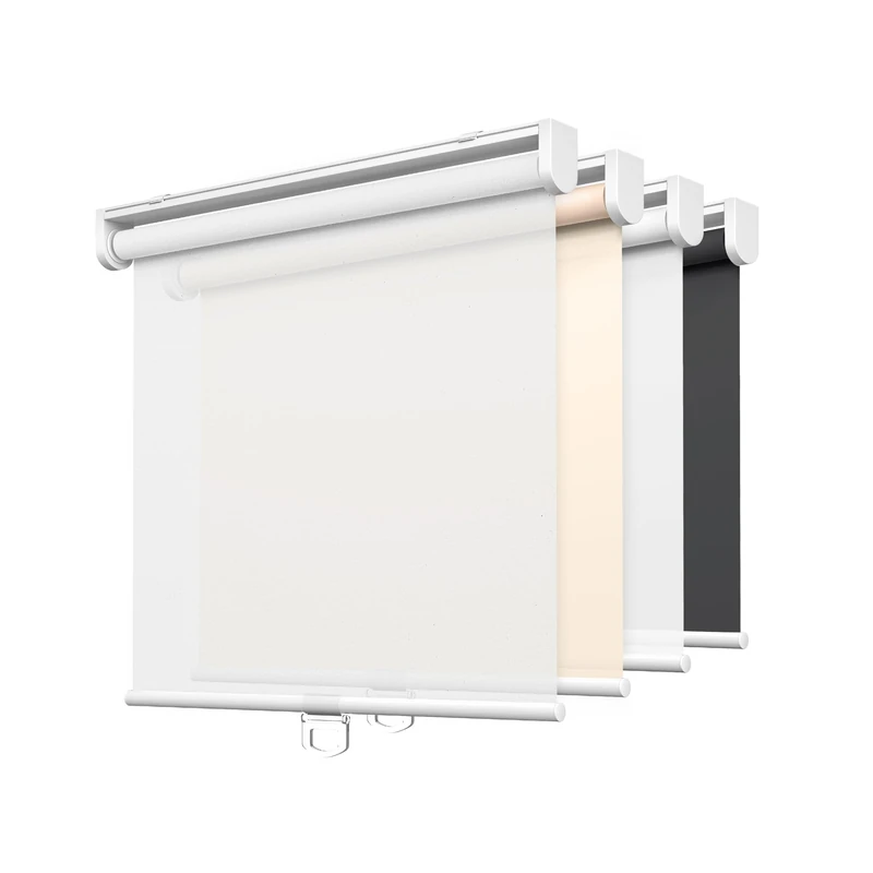 LazBlinds No Drill Cordless Roller Shades, Sheer, 36x72, White