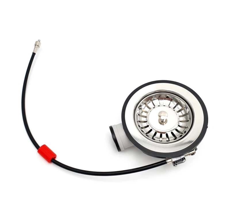 Franke 1 Automatic Stopper with Overflow Outlet Grey Line-112.0544.161, Black