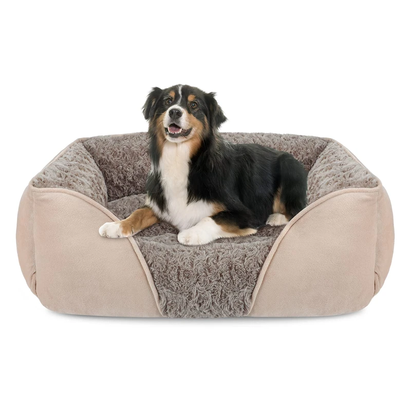 INVENHO X-Large Dog Bed for Large Medium Small Dogs Rectangle Washable Dog Bed, Orthopedic Dog Sofa Bed, Soft Calming Sleeping Puppy Bed Durable Pet Cuddler with Anti-Slip Bottom XL(35"x25"x10")