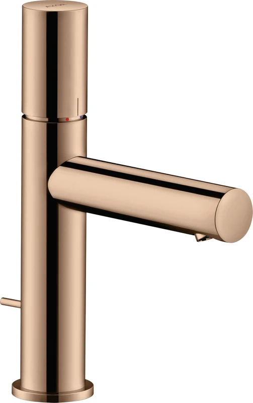 Hansgrohe AXOR Uno single-lever washbasin mixer 110, Zerogriff, pop-up waste, 123mm projection; color: Polished Red Gold
