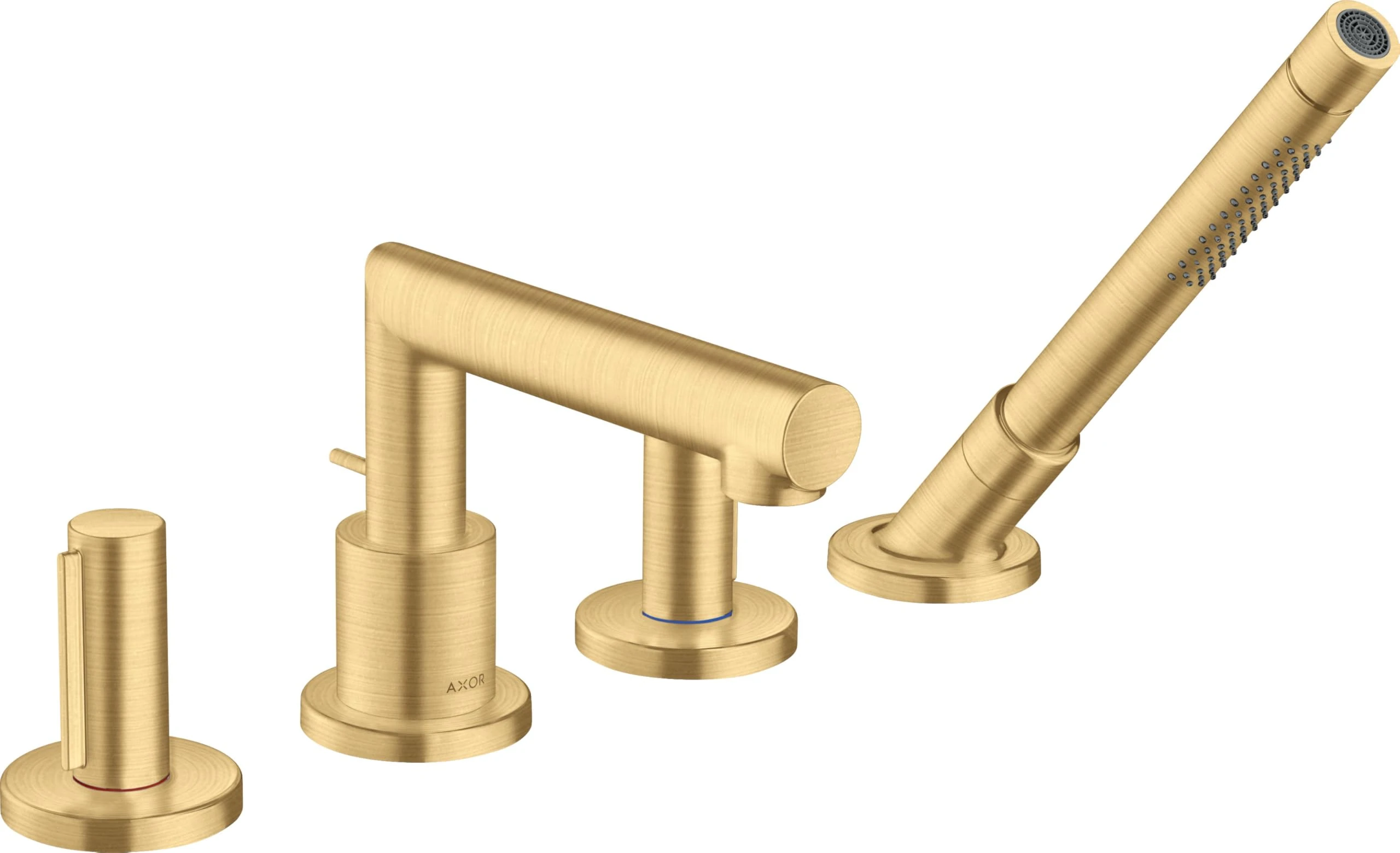 Hansgrohe AXOR Uno 4-hole bath rim fitting, Zerogriff, projection 152mm; color: Brushed Gold Optic