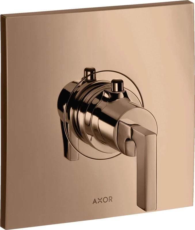 Hansgrohe Axor Citterio Thermostat 59 l/min Highflow flush-mounted, lever handle; color: Polished Red Gold
