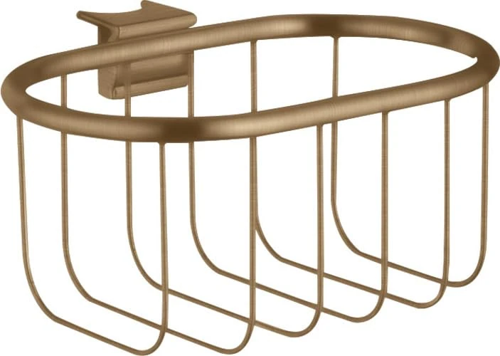 Hansgrohe AXOR Montreux soap basket, for Unica wall rod; color: Brushed bronze