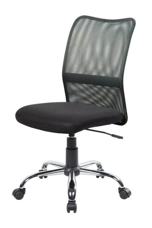 Dmora - Office chair Bomaderry, Mesh task chair, Ergonomic office seat, 57x46h90/100 cm, Black