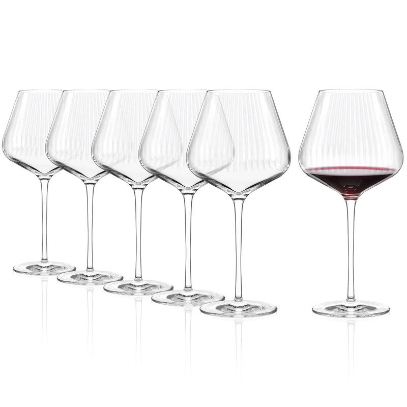 Stölzle Lausitz Burgundy Glasses Symphony/Red Wine Glass Set of 6 / High-Quality Red Wine Glasses Large Bulbous/Wine Glasses Red Wine/Stölzle Red Wine Glasses/Red Wine Glasses Burgundy