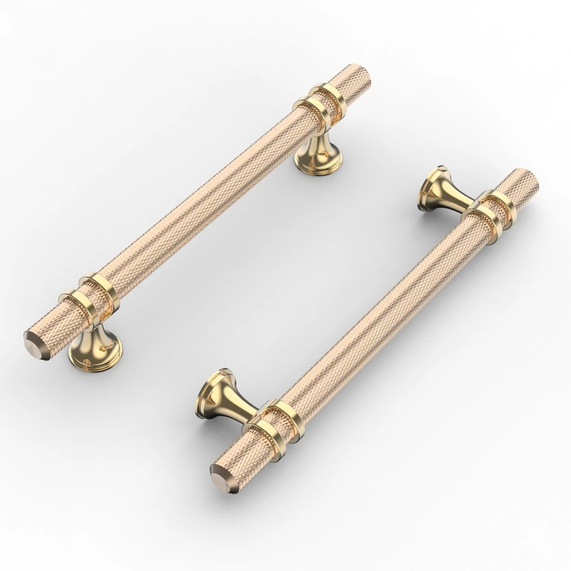 Coinkoly Gold Cabinet Pulls Knurled Kitchen Cabinet Handles