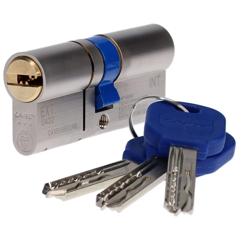 Caveo CV50004 TS007 3 Double Euro Dimple Cylinder, Dual Finish