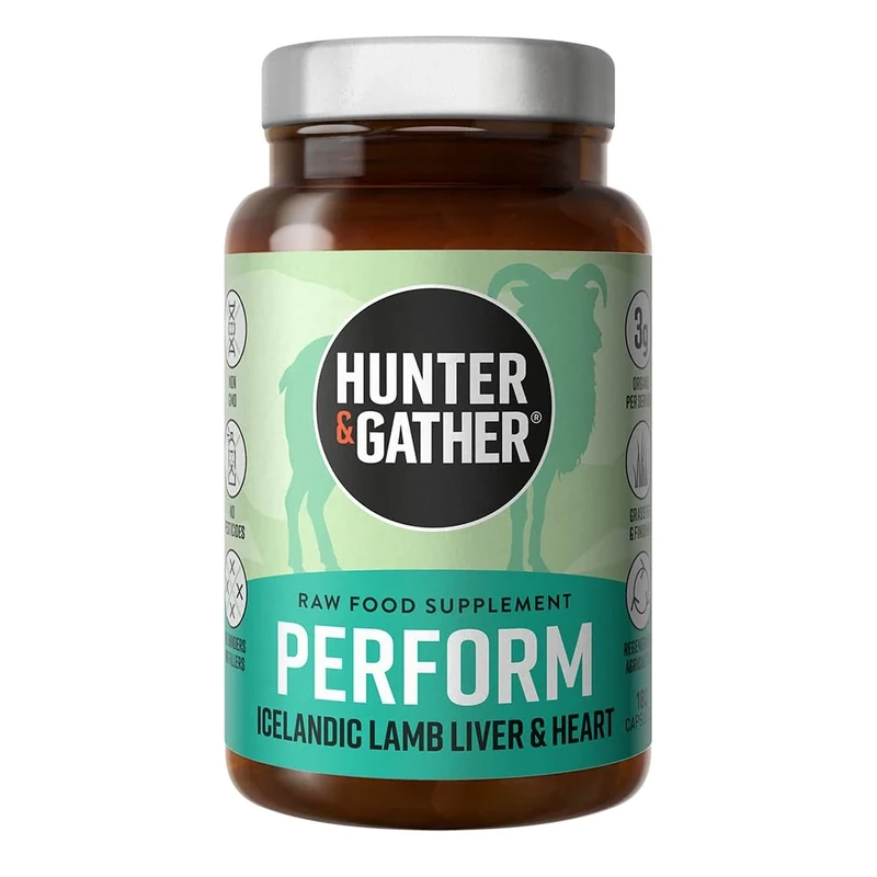 Hunter & Gather Nose to Tail - 180 Perform Capsules | Wild, Grass Fed Icelandic Lamb Ancestral Inspired Supplements| Raw Freeze-Dried Lamb | No GMO Feeds, Antibiotics Or Hormones - Image 1