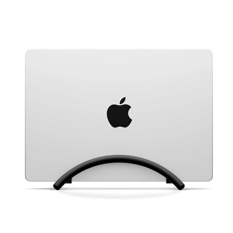 Twelve South BookArc Flex Vertical Laptop Stand – Space-Saving MacBook Stand, Adjustable Laptop Holder for Desk, Single Slot Dock for Monitor Display, Non-Slip, Upright Storage, Black - Image 1