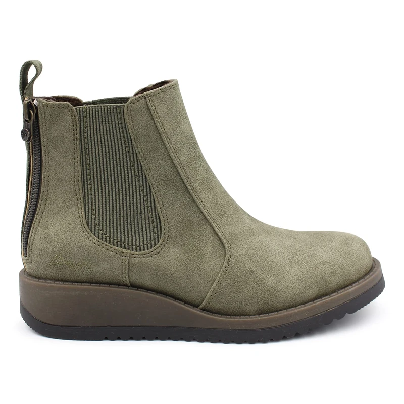 Blowfish Malbu Women's Calo Wedge Chelsea Boot, Moss Green, UK 8