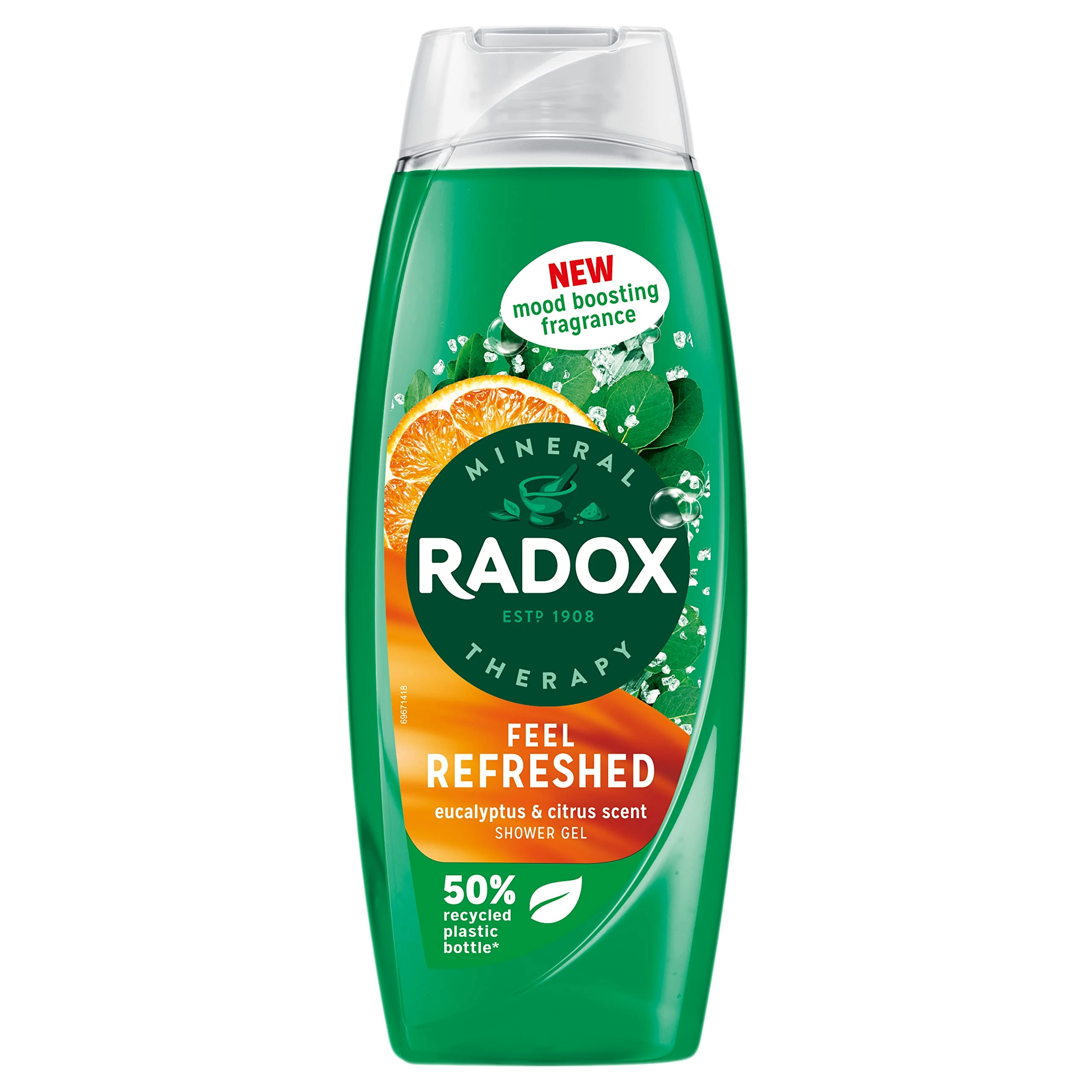 Radox Mineral Therapy Feel Refreshed Shower Gel Body Wash with a eucalyptus & citrus oil fragrance for a refreshing experience 450 ml