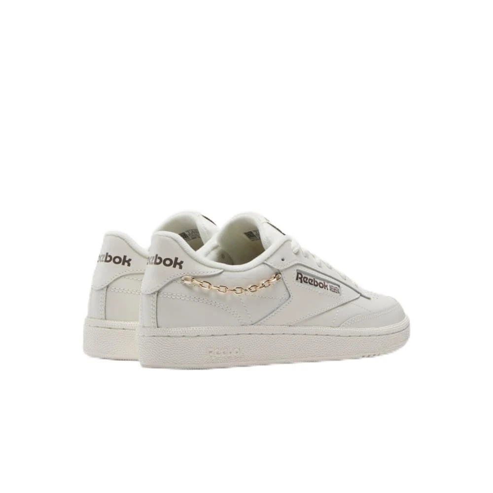 Reebok Women's Club C 85 Sneaker, Chalk/Mahogany/Gold Metallic, 6.5 UK