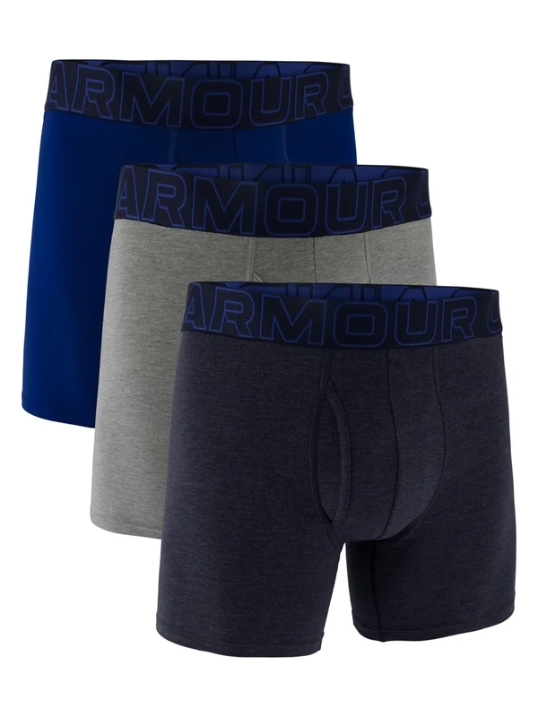 Under Armour Men's 3er-Pack Performance-Boxershorts aus Baumwolle, 15,2 Cm Innennaht, Ganztägiger Komfort und Ultraweich Boxer Briefs, Midnight Navy-Core, M (Pack of 3)