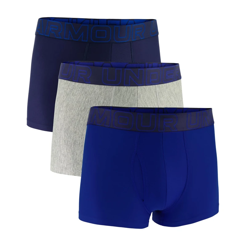 Under Armour Men's Standard Performance Tech 3-inch Boxerjock Multi-Pack, Royal Heather - Core 3-pack, L