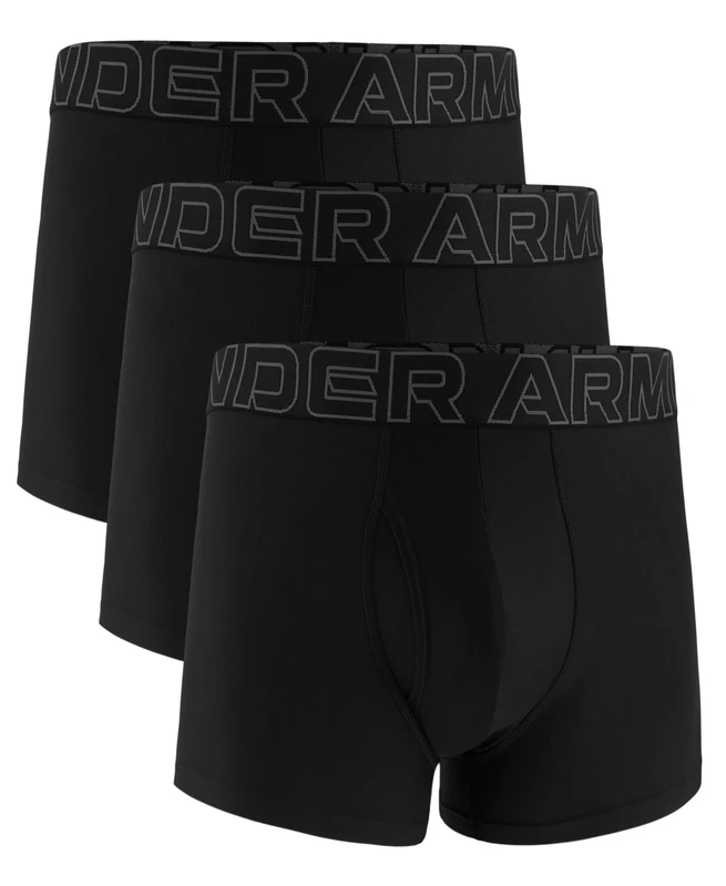 Under Armour Men's Standard Performance Tech 3-inch Boxerjock Multi-Pack, Black Solid - Core 3-pack, M