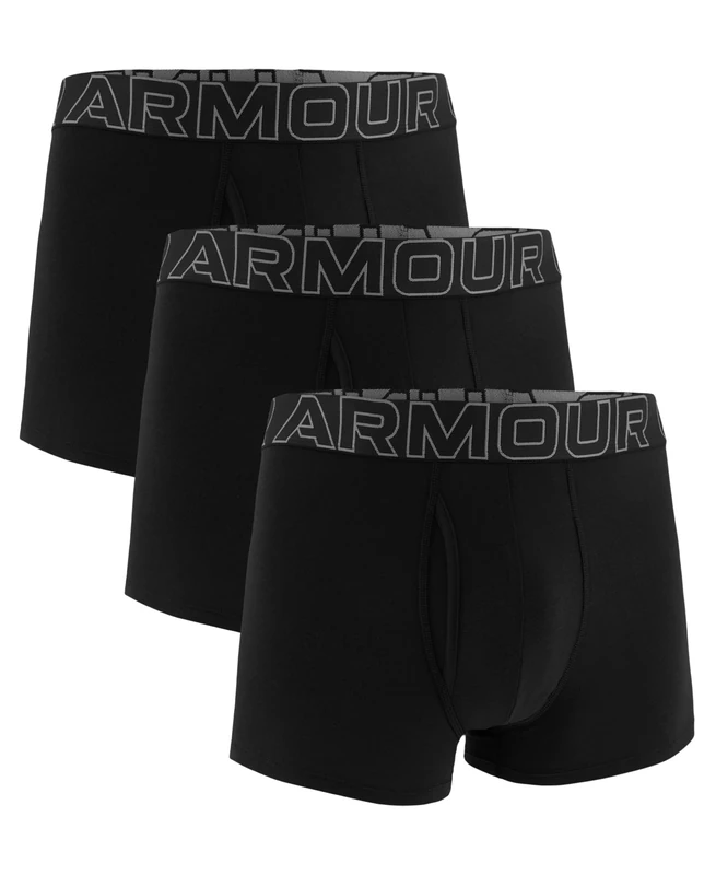 Under Armour Men's Charged Cotton 3-inch Boxerjock 3-Pack, Black Solid - Core, XXL