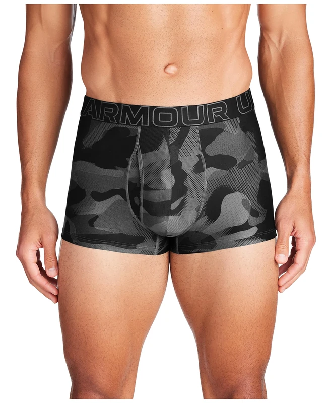 UA Performance Tech Boxerjock 3in 3-Pack, Black Camo Print 3-Pack, XS
