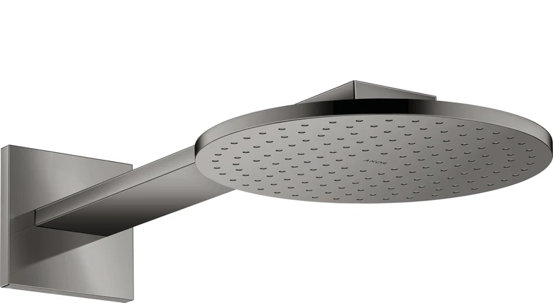 Hansgrohe AXOR ShowerSolutions shower head 250 2jet, wall connection, shower arm 450 mm; color: Polished Black Chrome