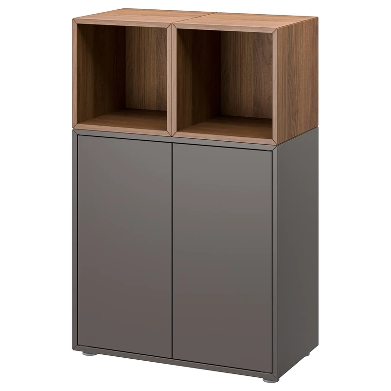 IKEA EKET Cabinet Combination - Dark Grey Walnut, 70x35x107 cm