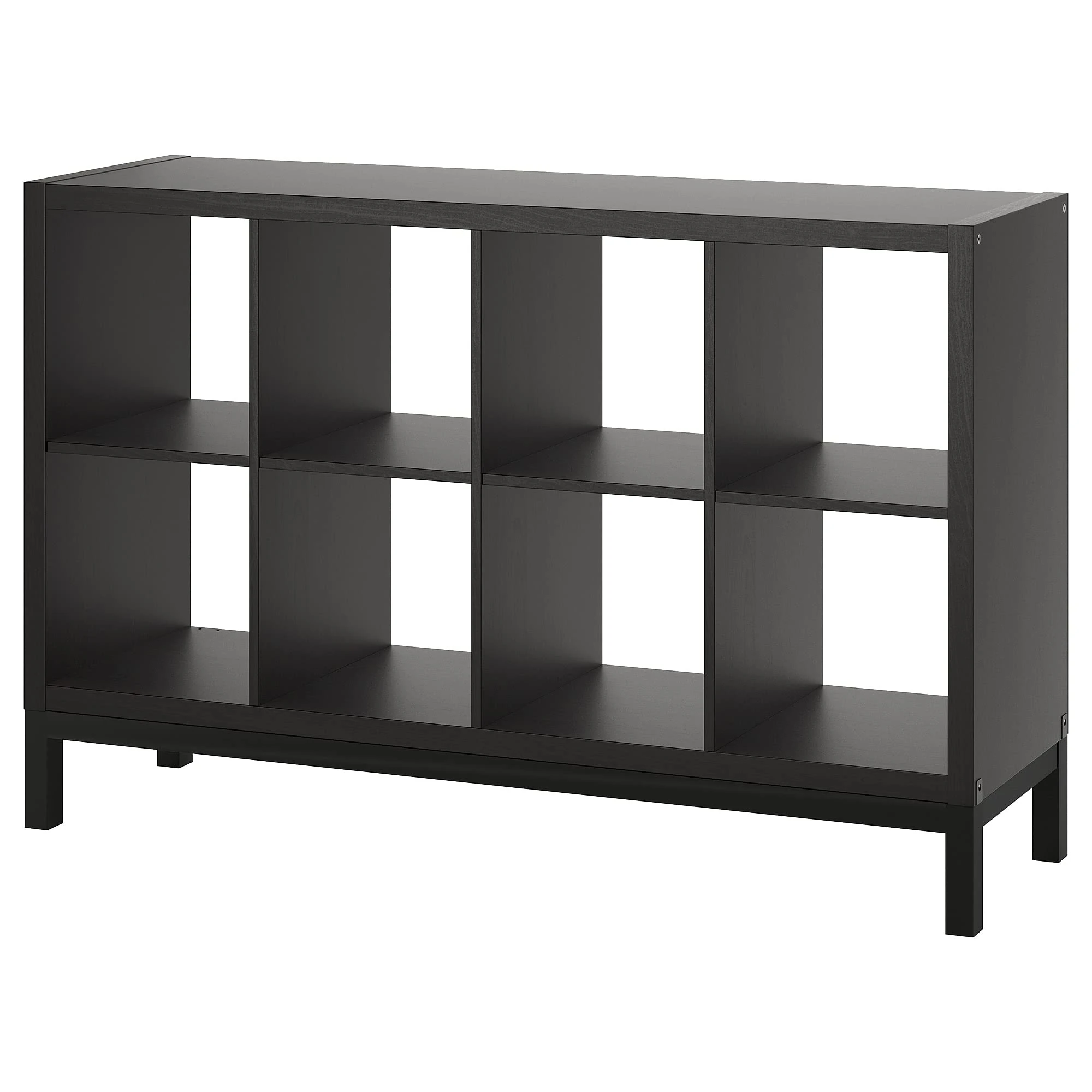 IKEA KALLAX Shelving Unit with underframe, 147x94 cm, Black-Brown/Black