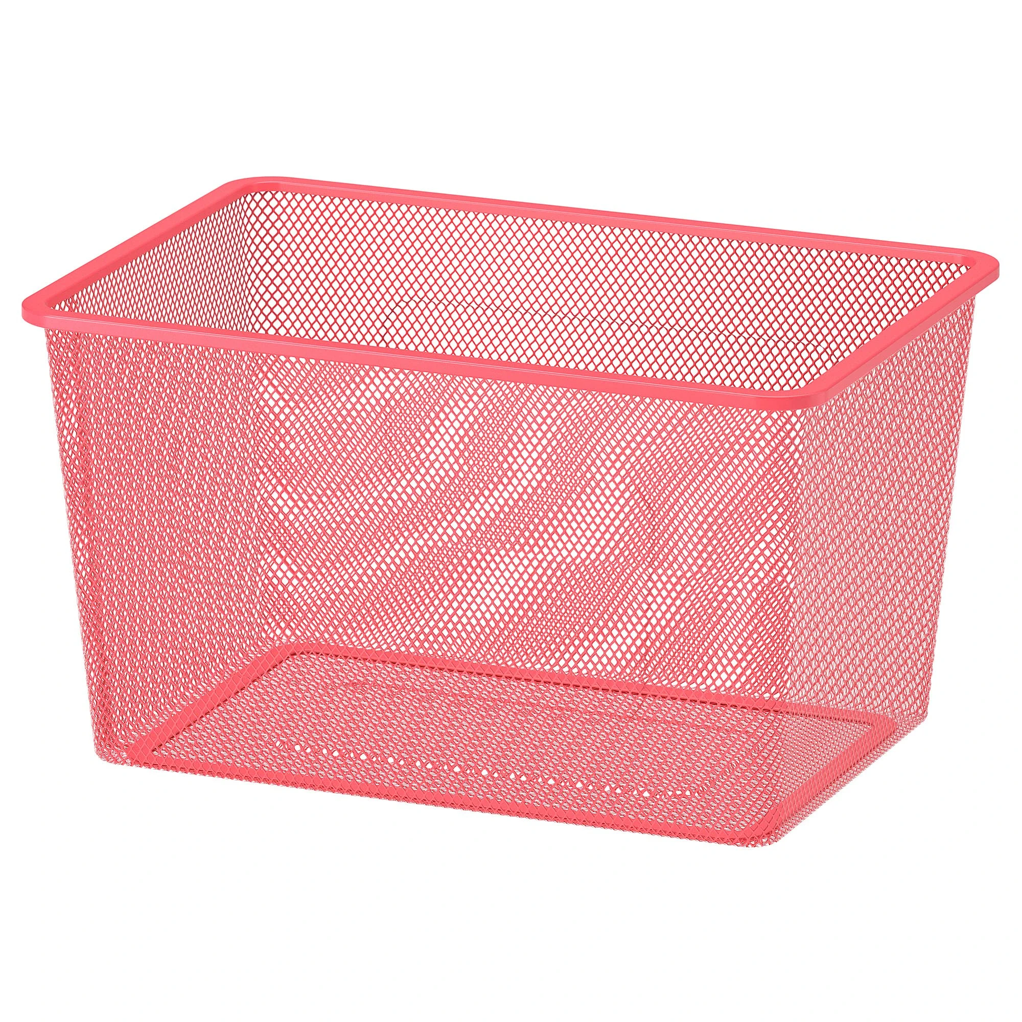 IKEA TROFAST mesh storage box, 42x30x23 cm, light red