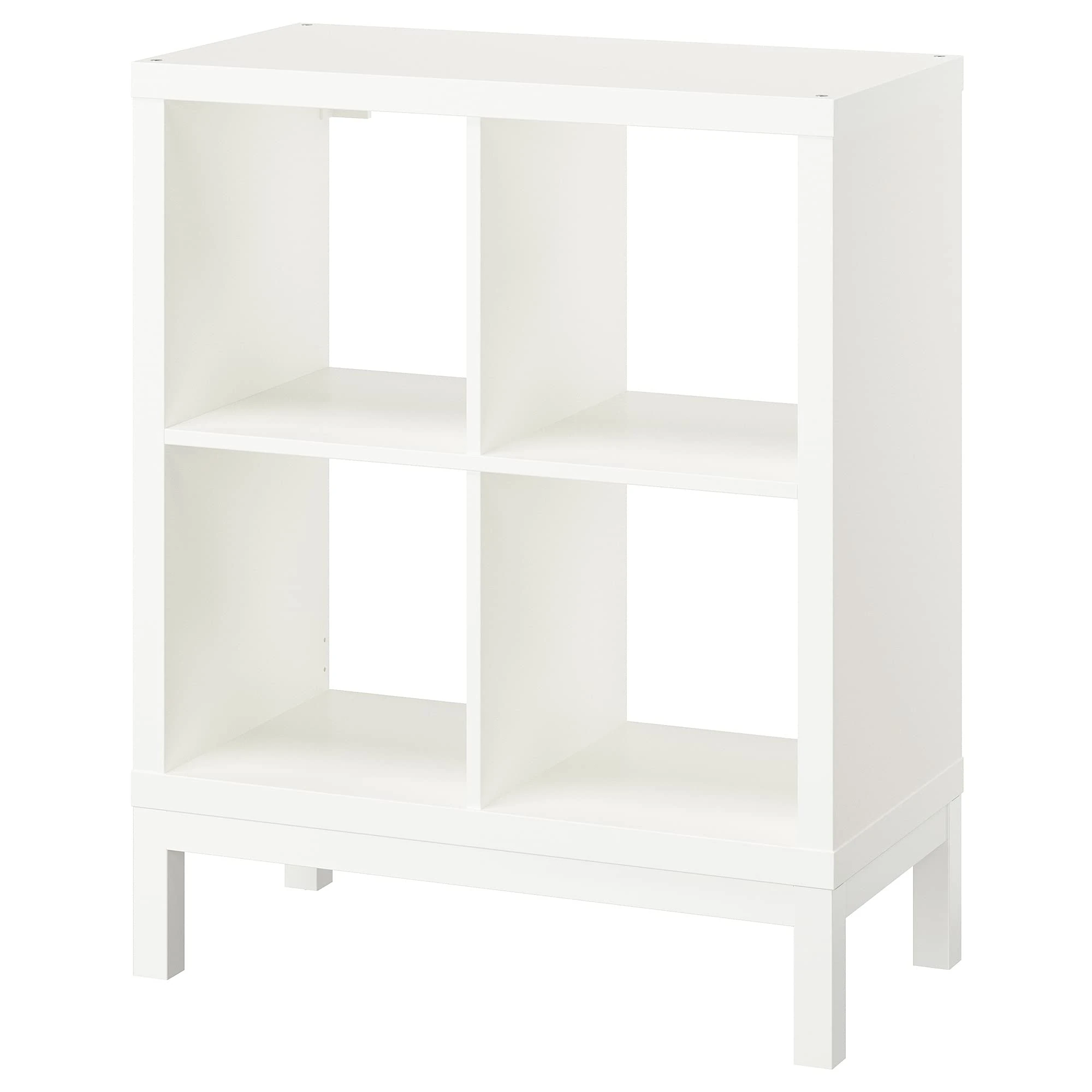 IKEA KALLAX Shelving Unit with underframe, 77x94 cm, White/White