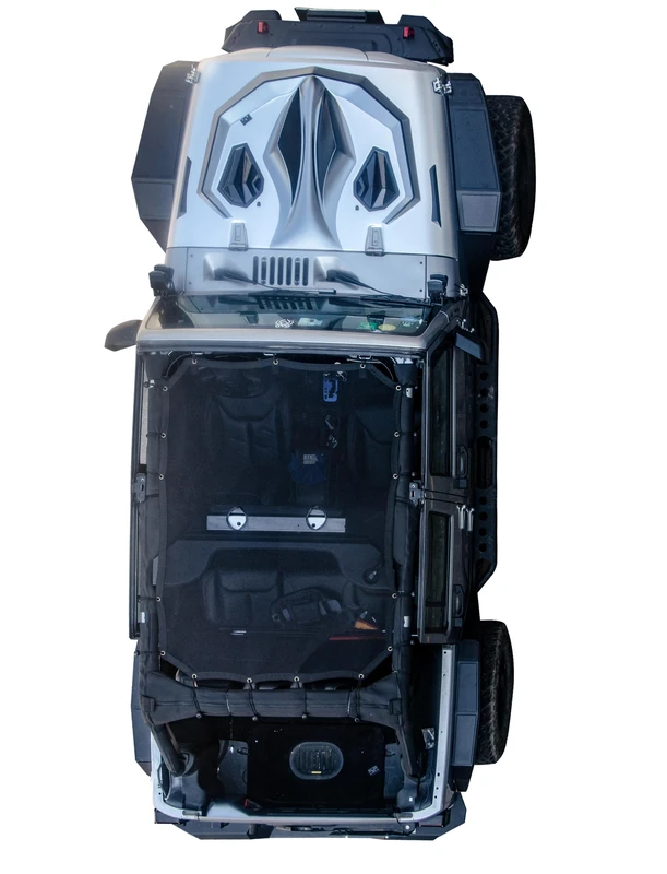 sukemichi Sukemichi JK Sunshade for Jeep Wrangler,Mesh Sun Shade Bikini Top Cover Bimini Top for Wrangler Jeep Accessories 2007-2018 4 Door - Blocks UV, Wind, Noise,Black