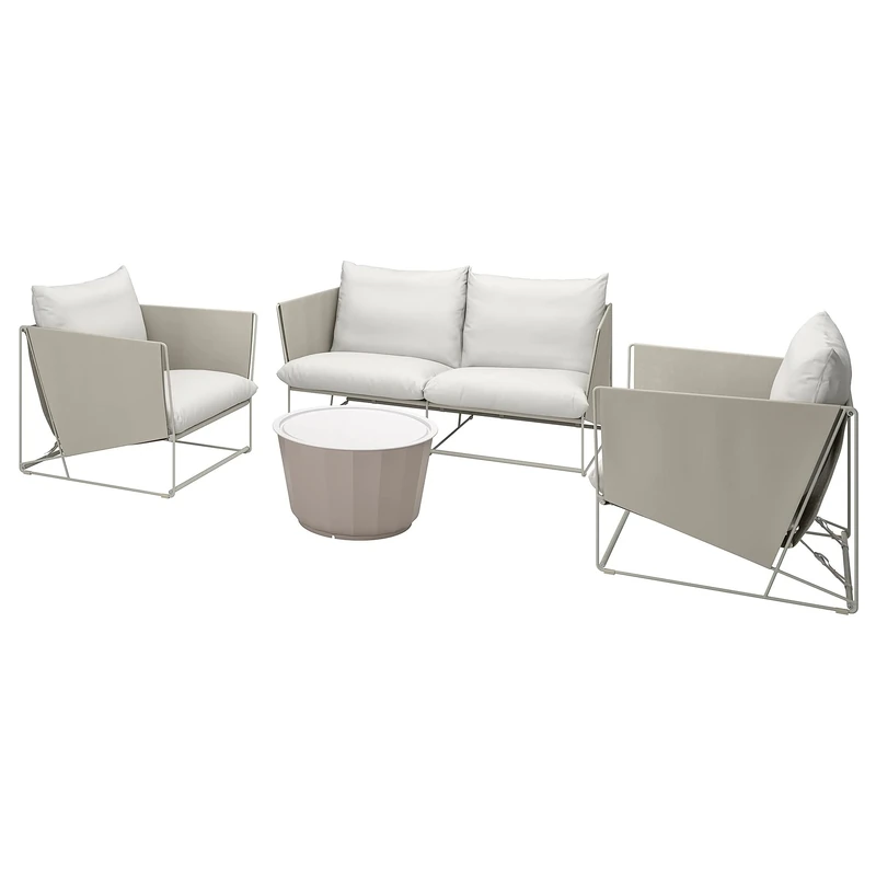 IKEA LAGASKAR/HAVSTEN 4-Seat Outdoor Conversation Set - Beige
