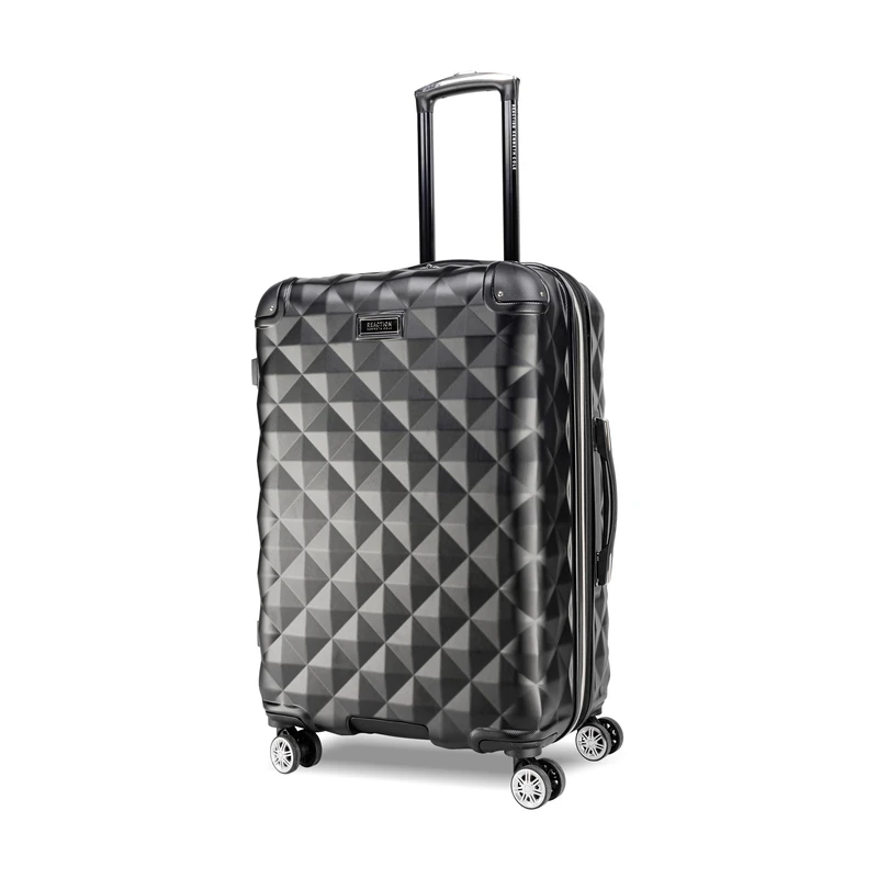 Kenneth Cole Reaction Diamond Tower Luggage Collection Lightweight Hardside Expandable 8-Wheel, Black, 24-Inch Checked, Diamond Tower Luggage Collection Lightweight Hardside
