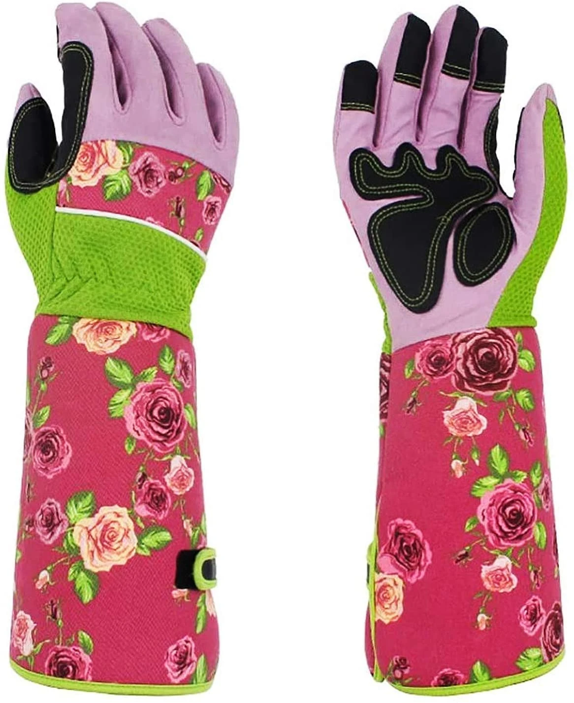 Long Gardening Gloves for Women,Unusual Gardening Gifts for Women Ladies,Personalised Mothers Day Gifts for Mum Grandma,Heavy Duty Thorn Proof Garden Work Gloves 37CM Arm Sleeves Untill Elbow (Pink)