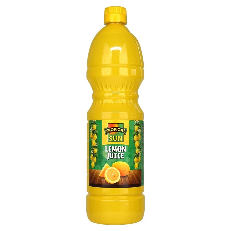 Tropical Sun 100% Pure Lemon Juice 1L Bottle Ready to Use Citrus Juice for Margaritas, Cocktails, Cooking, Baking, Drinks, Salad Dressings, Seafood & Everyday Kitchen Use (Pack of 1)