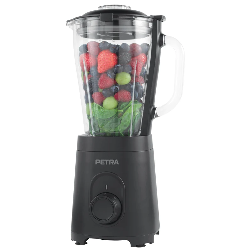 Petra PT5531MBLKVDE 600W Glass Jug Blender - 1.5L Black