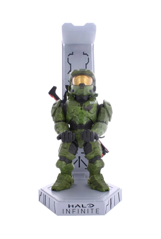 Cableguys Deluxe Halo Infinite Master Chief Controller Holder, Headphone & Phone Stand - Light Up Gaming Accessories for Room and Desk, Headset Rest Compatible with Xbox & PlayStation Controllers