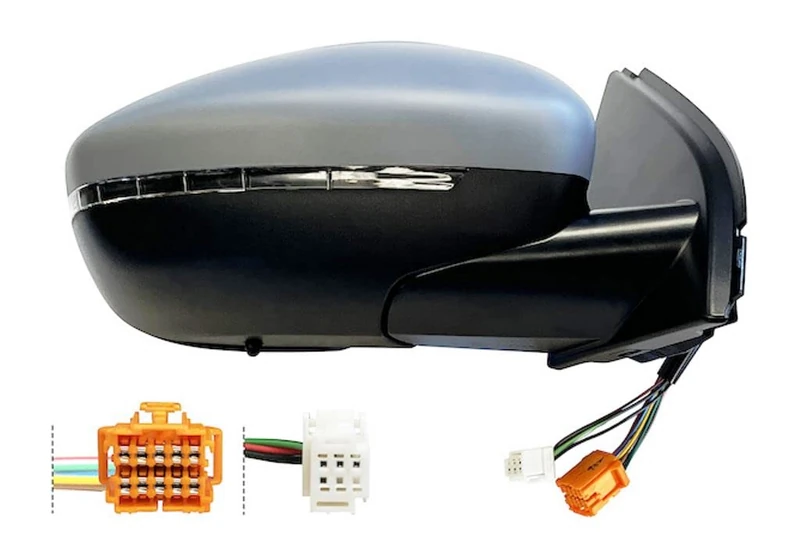 Rearview mirror made for PEUGEOT 308 from 2013 onwards Right side el. risc c/Primer c/Arrow + Sensor 1610707180