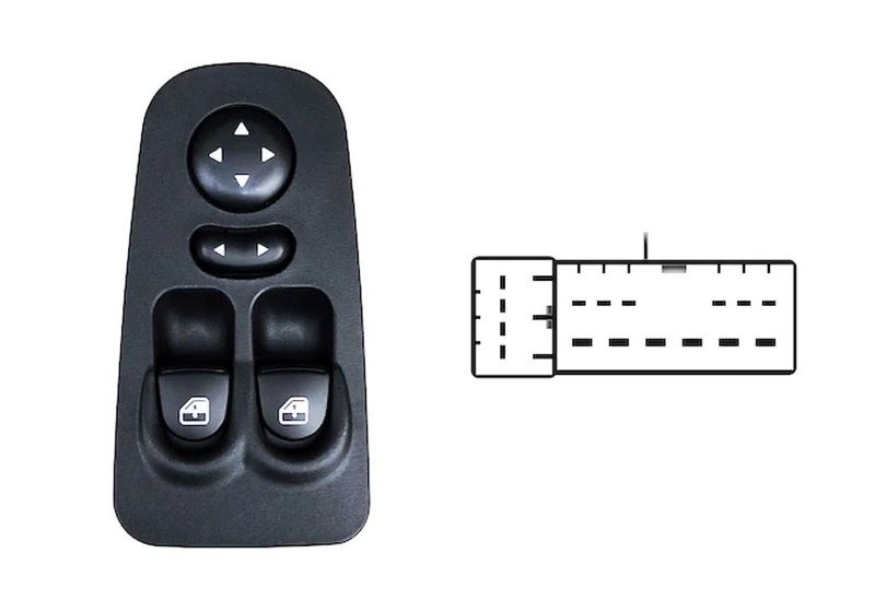 Window Regulator button made for LANCIA YPSILON from 2003 to 2010 Left Buttons 16 PIN v.Ret. el 735360605