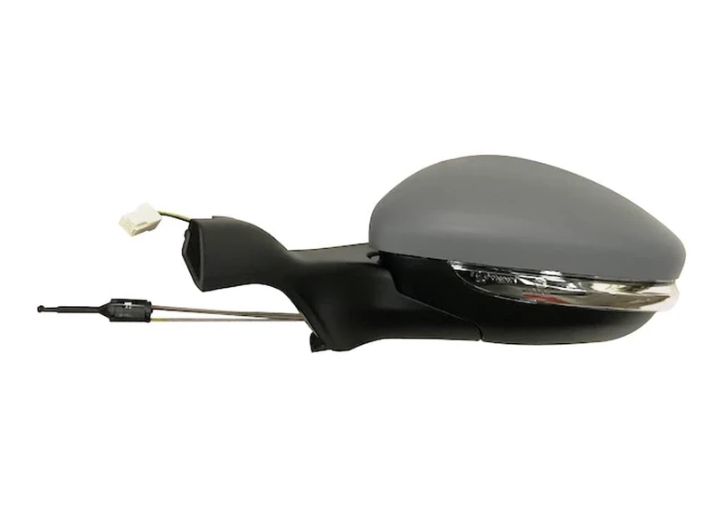 Rearview mirror made for PEUGEOT 208 from 2012 to 2019 Mechanical Left side with Chromed Cables with Primer c/Arrow
