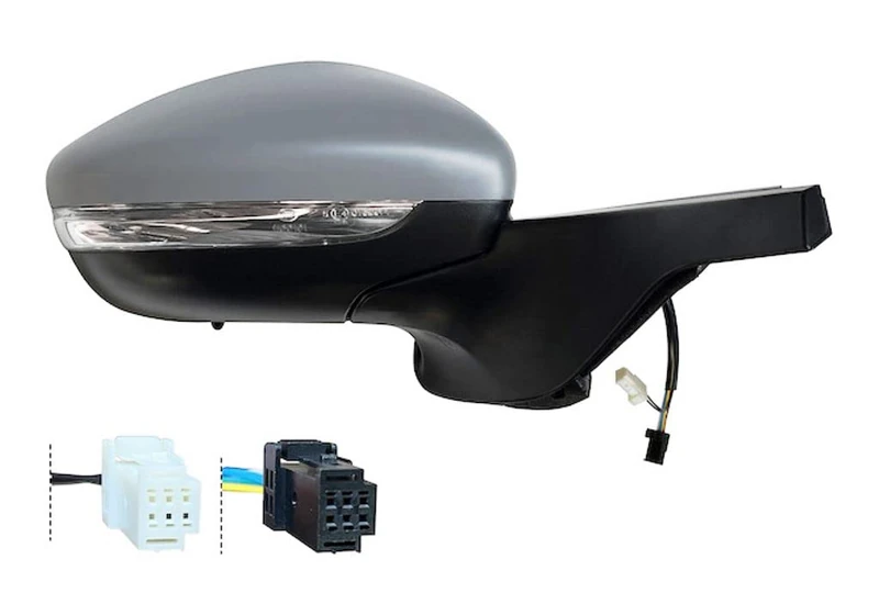 Rearview mirror made for CITROEN C3 from 2018 onwards Right side electric heated. chrome c/Primer c/Arrows+Sens.