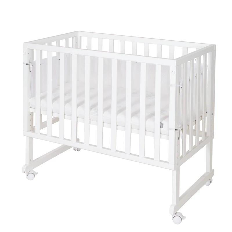 roba Safe Asleep 3-in-1 Bassinet and Bedside Crib - White Wood