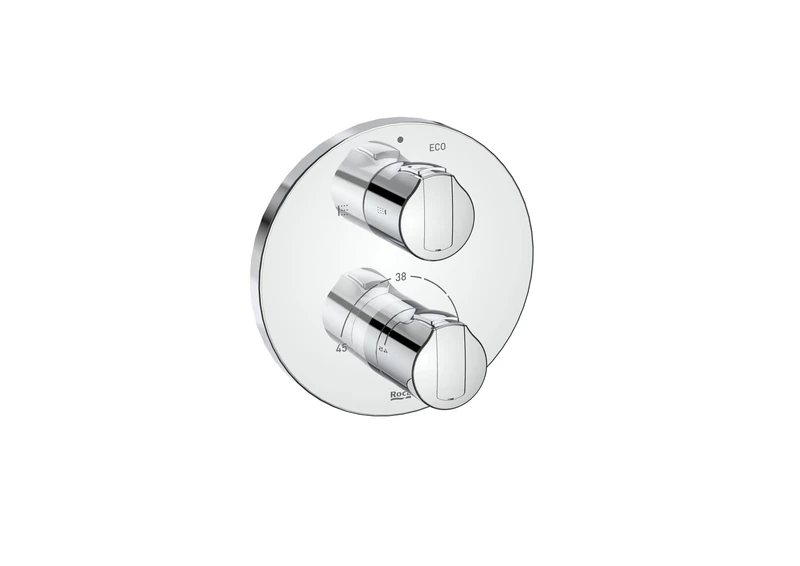 Roca A5A0D09C00 - Thermostatic recessed Mixer for Bath-Shower. Model T-1000 Round A Complete with RocaBox A525869403
