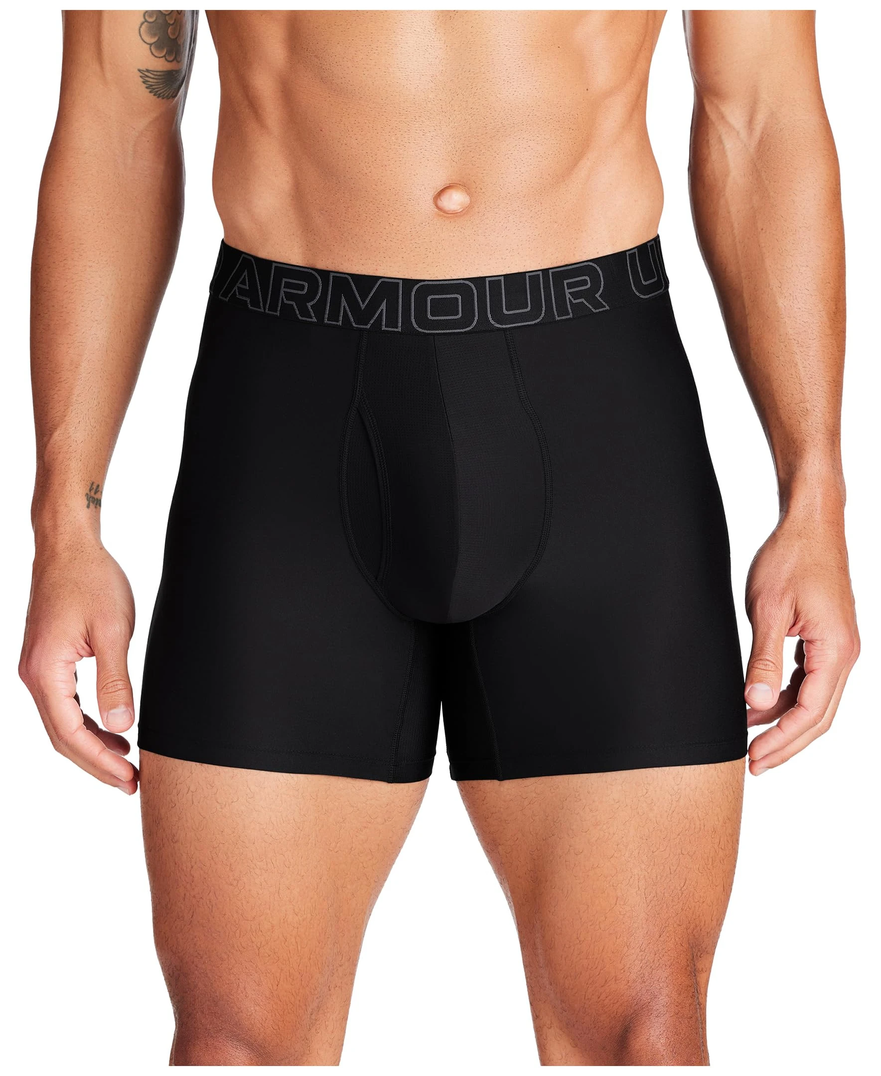Under Armour Men's Tech 6-inch Boxerjock 1-Pack, Black Solid-Core, Medium, Black Solid - Core, M