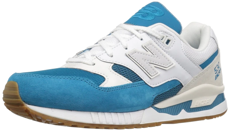 NEW BALANCE Mens 530 Sneaker, White Turquoise, 8.5 UK