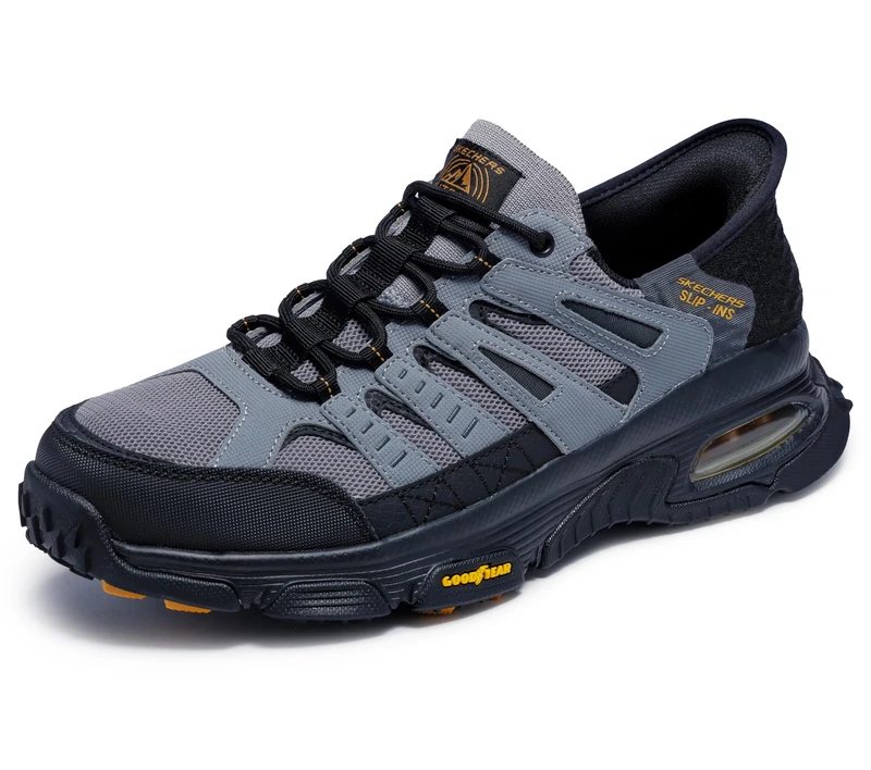 Skechers Men's Skech-Air Envoy Emissary Slip-in Sneaker, Sneakers Men, Grey Black, 41 EU Ancho